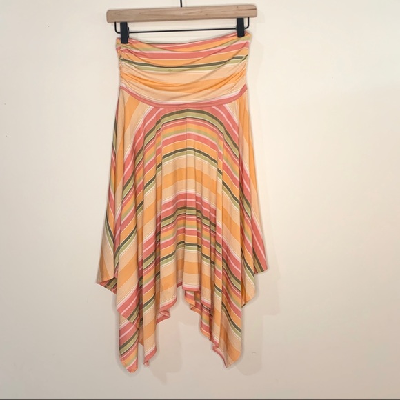 CYNTHIA STEFFE Strapless Stripe Handkerchief Dress - Picture 3 of 6